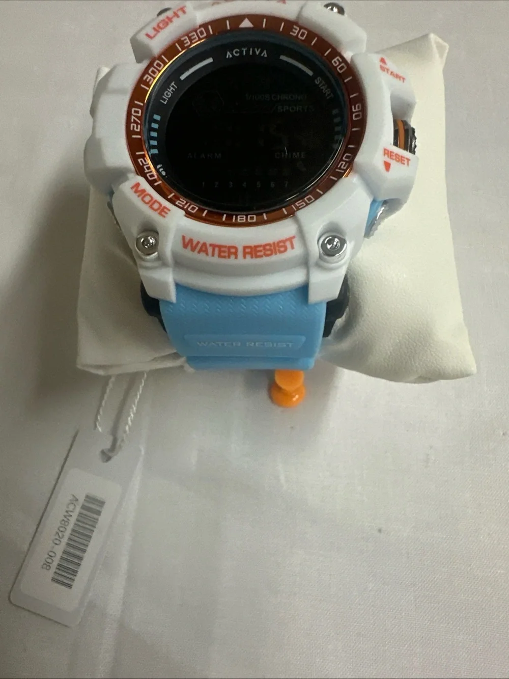 ACTIVA White & Light Blue Sport Watch - Water Resist